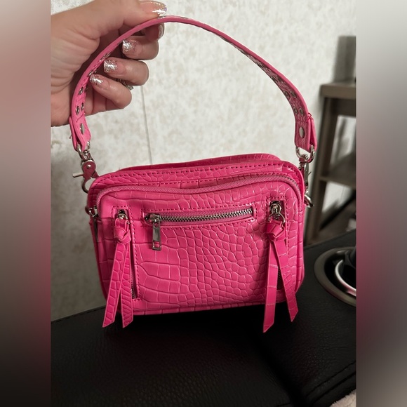 NWOT Urban Outfitters Pink Vegan Leather Mini Bag - Picture 7 of 10